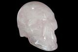 Polished Brazilian Rose Quartz Crystal Skull #95567-1